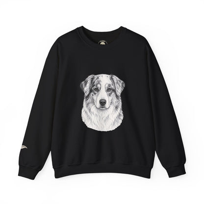 Australian Shepherd portrait 'Your Dog Is the Boss' sweatshirt by Fluff Club – photo 2 of 6