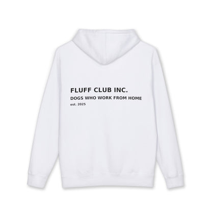Fluff Club Hoodie – 'Dogs Who Work From Home' White Pullover