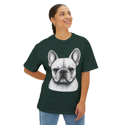 French Bulldog Portrait Tee - Minimalist Dog Face Graphic T-Shirt