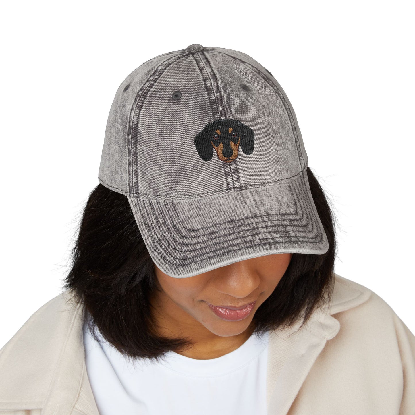 Embroidered Dachshund Vintage Cap-Fluff Club