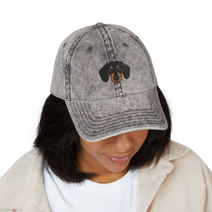 Embroidered Dachshund Vintage Cap-Fluff Club