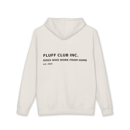 Fluff Club Hoodie – 'Dogs Who Work From Home' White Pullover