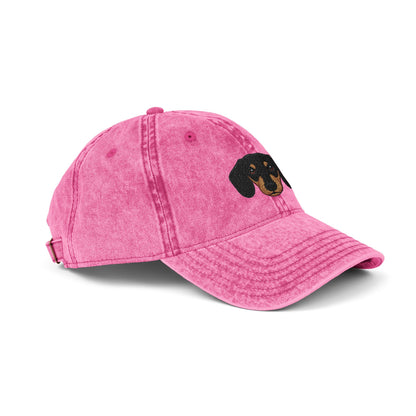 Embroidered Dachshund Vintage Cap-Fluff Club