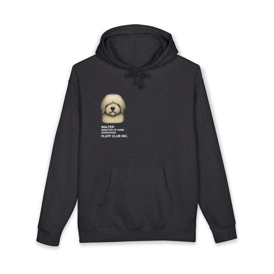 Old English Sheepdog Jobs Edition hoodie by Fluff Club, additional product photo