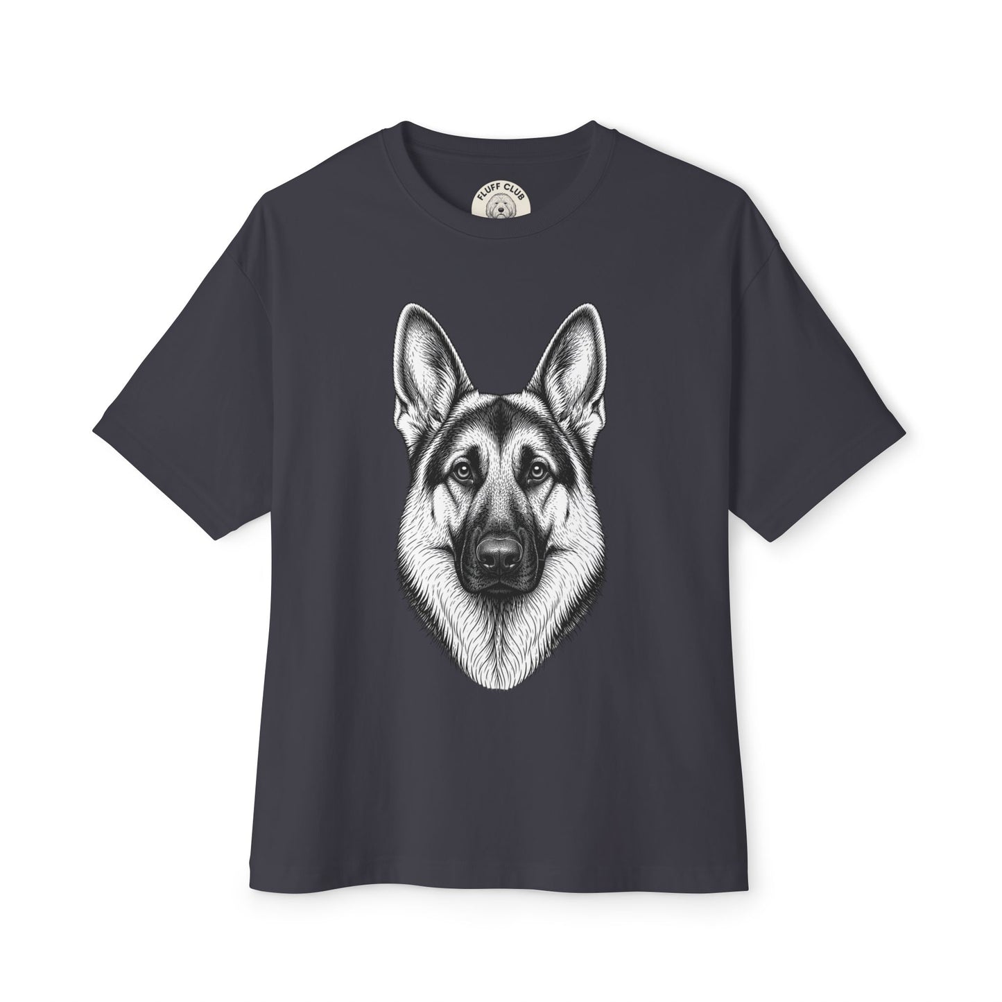 German Shepherd Portrait Tee — Fluff Club Inc. Graphic T-Shirt