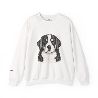 Bernese Mountain Dog portrait 'Your Dog Is the Boss' sweatshirt by Fluff Club