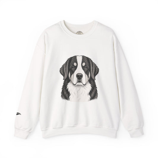 Bernese Mountain Dog portrait 'Your Dog Is the Boss' sweatshirt by Fluff Club