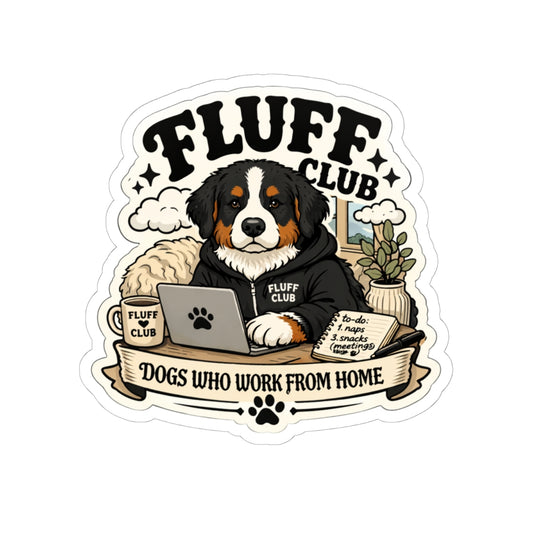 Fluff Club Cute Bernese Dog Decal