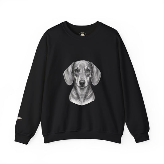 Dachshund portrait 'Your Dog Is the Boss' sweatshirt by Fluff Club