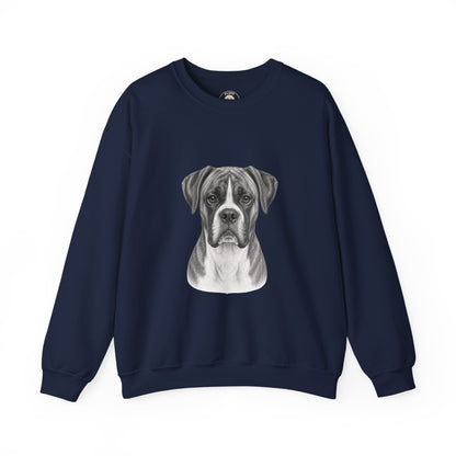 Boxer portrait 'Your Dog Is the Boss' sweatshirt by Fluff Club – photo 3 of 6
