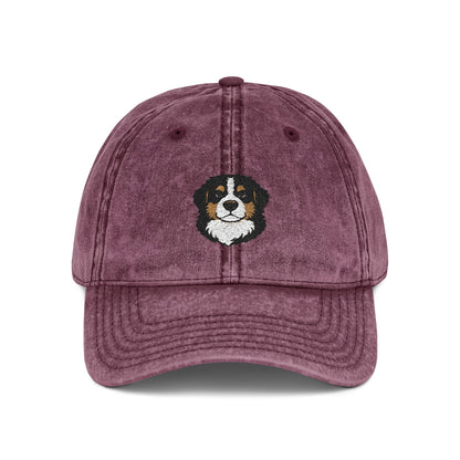 Embroidered Bernese Mountain Dog Vintage Cap