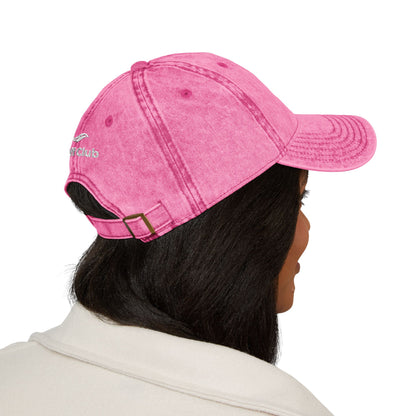Embroidered French Bulldog Vintage Cap — Washed Hat