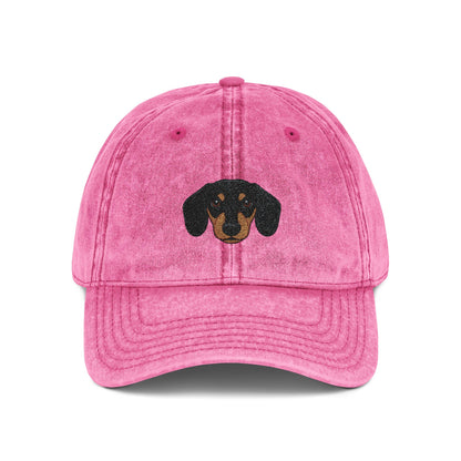 Embroidered Dachshund Vintage Cap-Fluff Club