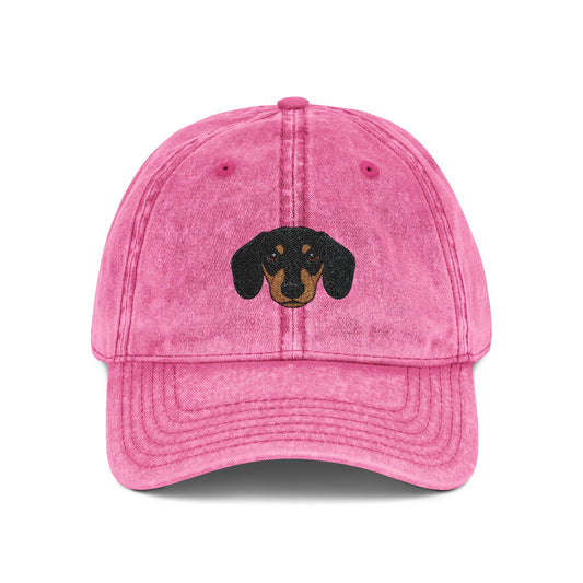 Embroidered Dachshund Vintage Cap-Fluff Club
