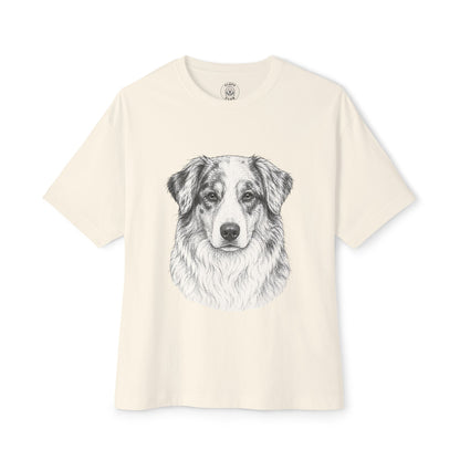 Australian Shepherd portrait 'Your Dog Is the Boss' t-shirt by Fluff Club – photo 3 of 7