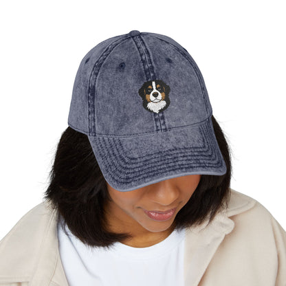 Embroidered Bernese Mountain Dog Vintage Cap